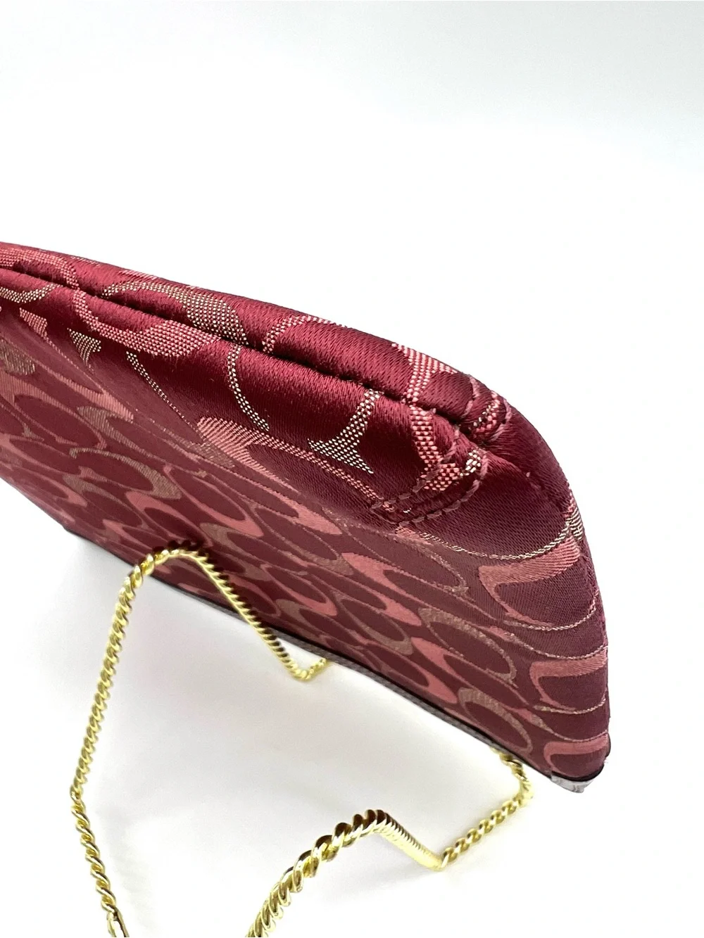 Coach Burgundy Signature Jacquard Padded iPad Tablet Sleeve
